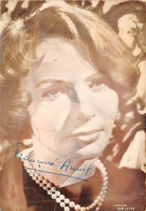 Lot292 Françoise Arnoul sam levin actress  actor film movie star autograph
