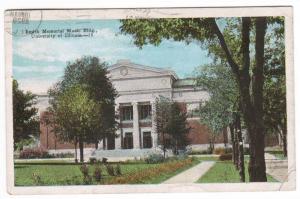 Music Building University of Illinois Urbana Champaign IL 1928 postcard