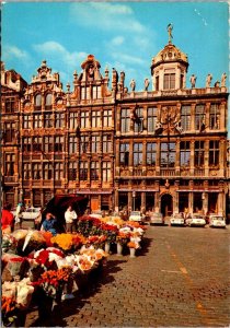 Belgium Brussel Market PLace and Flower Vendors