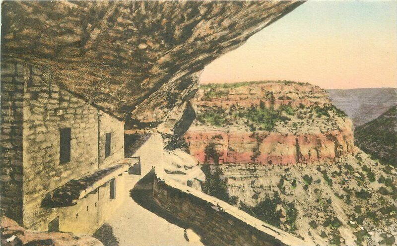 Mancos Colorado Balcony House Mesa Verde Albertype 1920s Postcard 21-11604