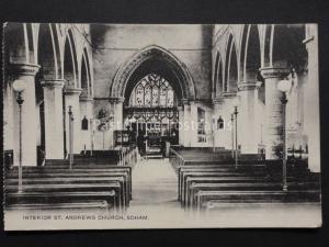 Cambridgeshire: SOHAM St. Andrews Church Interior c1925