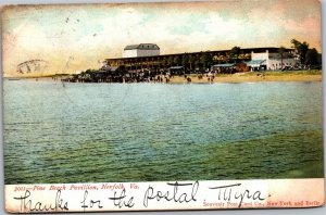 Postcard VA Norfolk Pine Beach Pavillion 1906