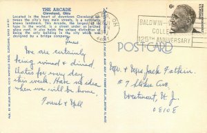The Arcade Cleveland Ohio OH pm 1971 Postcard