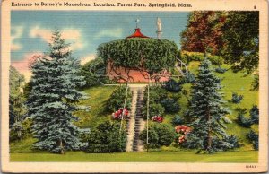 Massachusetts Springfield Forest Park Barney's Mausoleum Entrance 1941