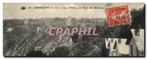 Old Postcard Crozant Villas and Ruins of View