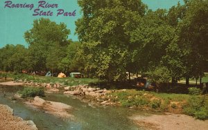 Postcard 1970 Camping Roaring River State Park Gem Of Ozarks Cassville Missouri