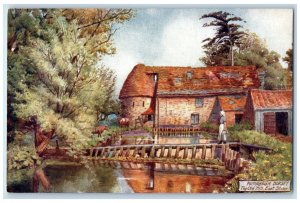 c1910 Picturesque Dorset Old Mill East Stoke Oilette Tuck Art Postcard