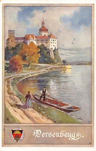B227 Germany Persenbeug Coat of Arms Boat Castle vintage postcard