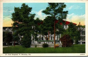 Vtg 1940s Post Hospital Army Base Fort Benning Georgia GA Military Postcard