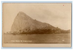 c1920's View Of The Rock Of Gibraltar UK RPPC Photo Unposted Vintage Postcard 