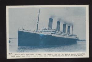 WHITE STAR LINE OCEAN LINER SS TITANIC WORLD'S LARGEST SH...