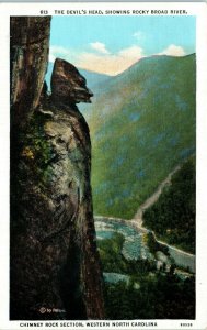 1920s Devil's Head Blue Ridge Mountains Western North Carolina Postcard