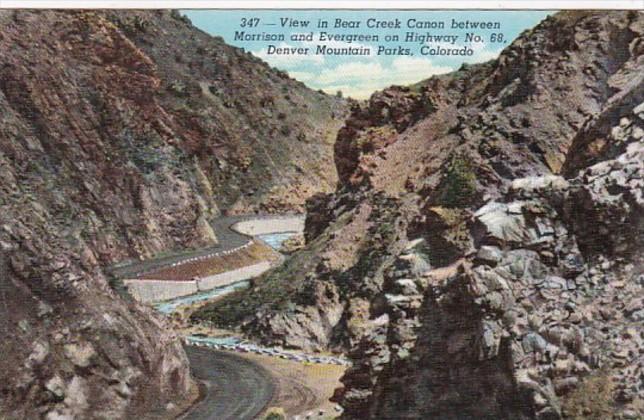 Colorado Denver Mountain Parks View In Bear Creek Canon