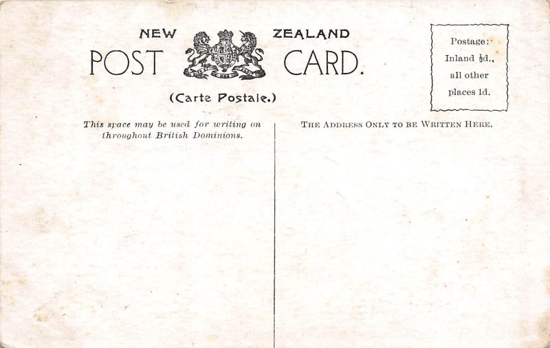 Auckland East, from the Harbor, New Zealand, Early Postcard, Unused