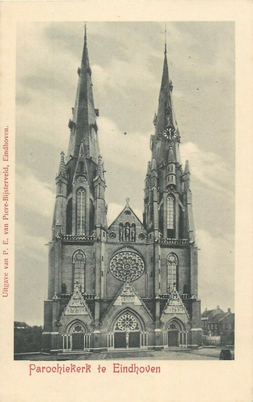 Eindhoven church Netherlands early postcard