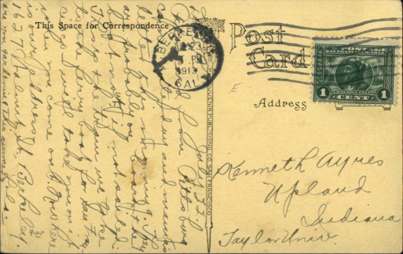 Berkeley CA Key Route RR Train 1913 Used Postcard