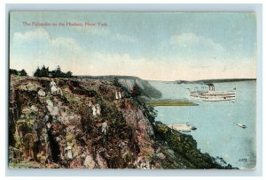 1910-20s Steamboat Steamer Palisades Hudson New York Vintage Postcard P94 