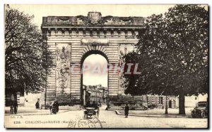 Old Postcard Chalons Sur Marne Porte Saint Croix