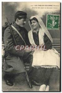 Old Postcard Folklore Sables d & # 39Olonne J & # 39offre my heart the best s...