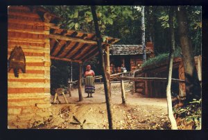 Cherokee, North Carolina/NC Postcard, Oconaluftee Indian Village