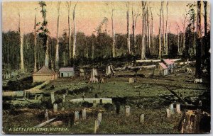 A Settlers Home Victoria Australia Rural Areas Landmark Postcard