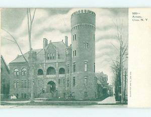 Unused Pre-1907 MILITARY ARMORY Utica New York NY t3248