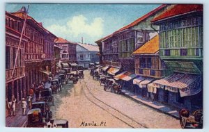 MANILA street scene Philippines Postcard