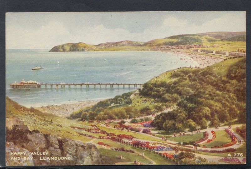 Wales Postcard - Happy Valley and Bay, Llandudno - Art Colour RS21016