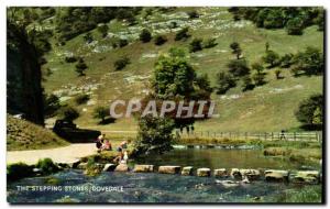 Old Postcard The Dovedale Stepping Stones