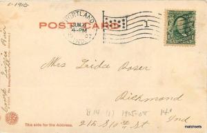 1907 High School Portland Indiana Mall postcard Rotograph postcard 4408