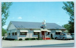 CEDAR LAKE, IN Indiana~ Roadside WHITE SWAN RESTAURANT 1957 Lake County Postcard