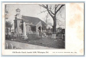 c1905 Exterior Old Swedes Church Wilmington Delaware DE Antique Vintage Postcard 