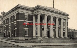 VA, Charlottesville, Virginia, Post Office & Court House, Entrance View