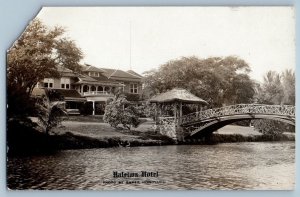 Hawaii HI Postcard RPPC Photo Haleima Hotel River Bridge c1910's Antique