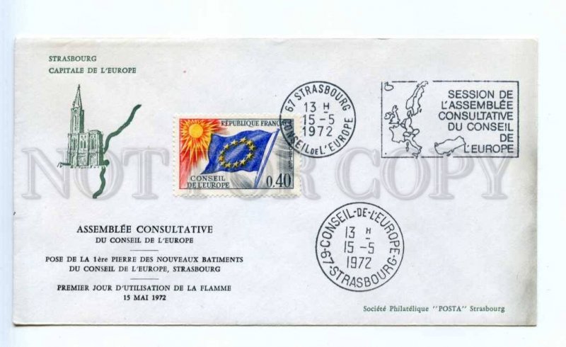 418265 FRANCE Council of Europe 1972 year Strasbourg European Parliament COVER