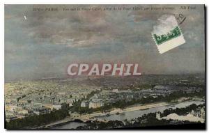 Old Postcard Paris View of the Sacred Heart taken of the Eiffel Tower during ...