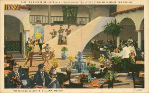 Postcard Mexico Tijuana Hotel Agua Caliente Patio Casino Western 23-3900