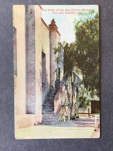 The Steps At San Gabriel Mission San Gabriel CA Litho Postcard H1162085352