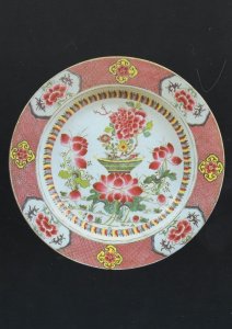 Chinese Antique Chien Lung Plate Oriental Porcelain York Postcard