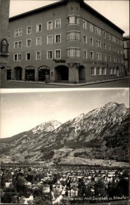 Vintage RPPC GERMANY Zwiesel u Staufen Split View Real Photo Postcard