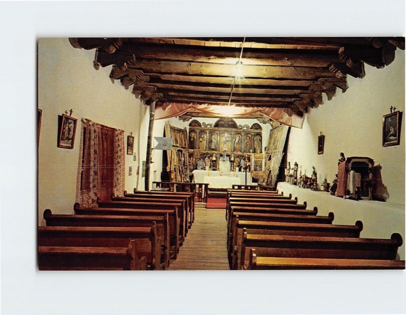 Postcard Cordova Church Interior Cordova New Mexico USA