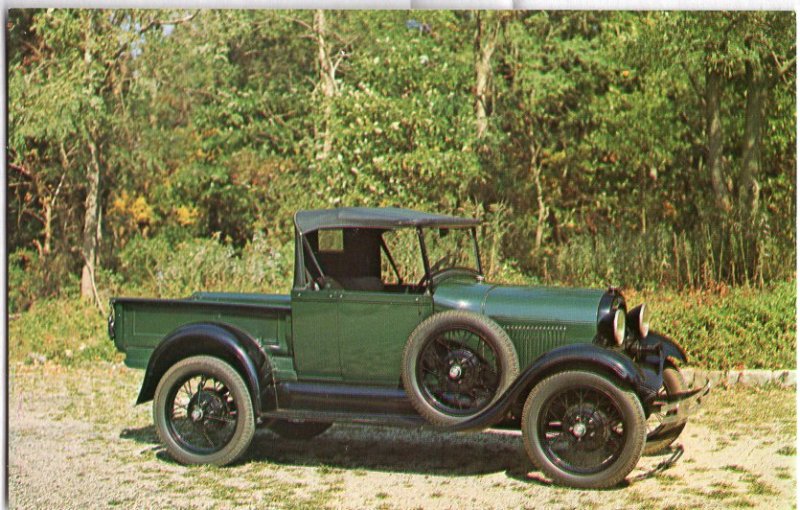 Classic Truck Postcard 1928 FORD Model A Roadster Pickup  - Chrome