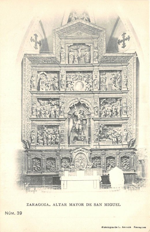 Lot 56 spain zaragoza high altar of san miguel