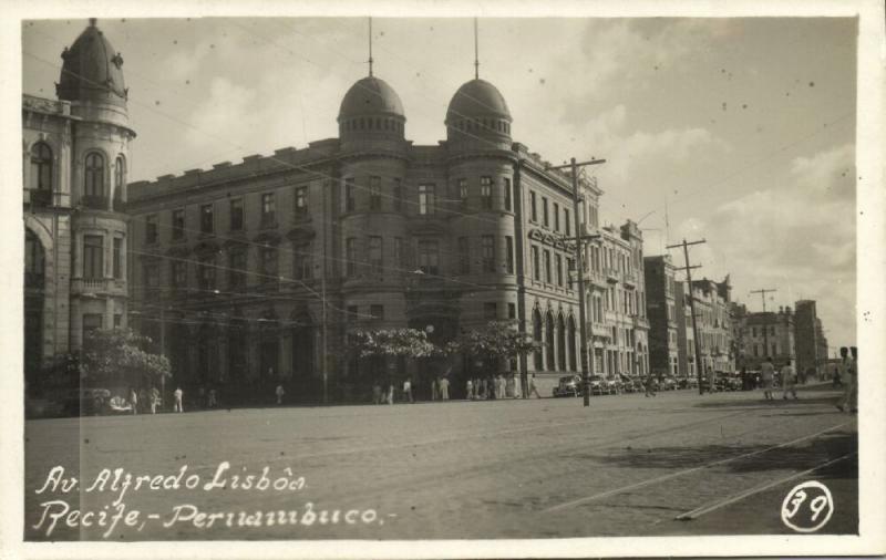 brazil, RECIFE PERNAMBUCO, Av. Alfredo Lisboa (1940s) Real Photo