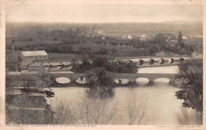 STRATFORD ON AVON UK BRIDGES & MEADOWS VIEW~J J WARD PUBL #2057 POSTCARD 1920s