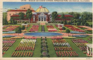 PC6986  MUSEUM & SUNKEN GARDENS, EXPOSITION PARK, LOS ANGELES, CA