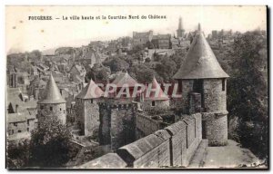 Old Postcard Fougeres The high city and Courtine North Castle