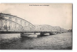 Saint Louis Senegal Postcard 1901-1907 Faidherbe Bridge