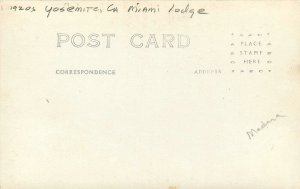 Postcard RPPC 1920s California Yosemite Miami Lodge occupation 24-5290