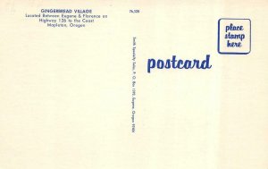 MAPLETON, Oregon OR  GINGERBREAD VILLAGE RESTAURANT  Roadside  LANE CO  Postcard 